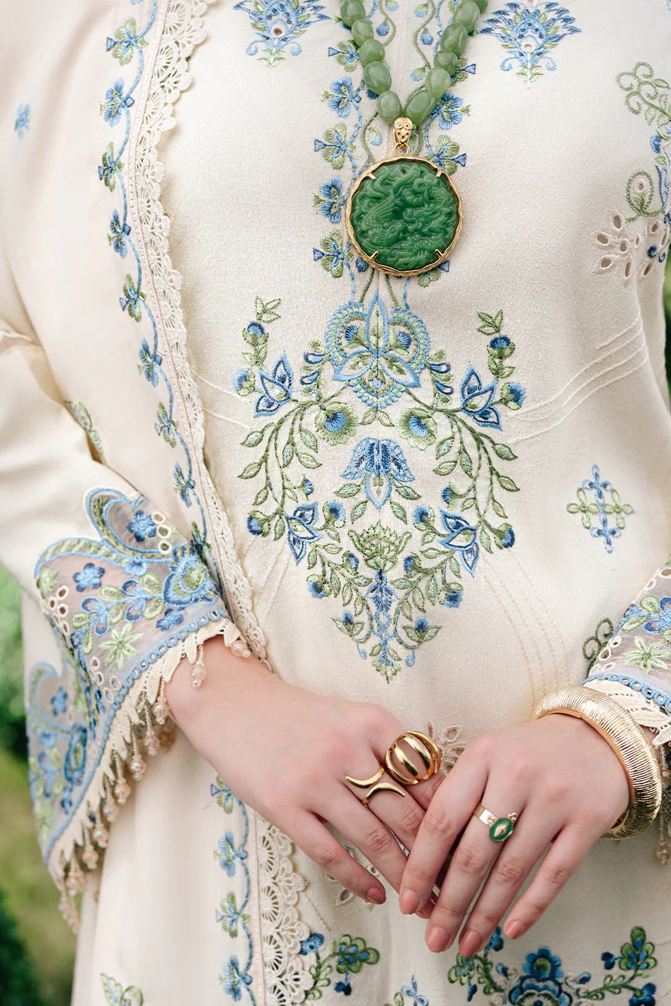 3 Piece Stitched Cotton Suit - Ready To Wear