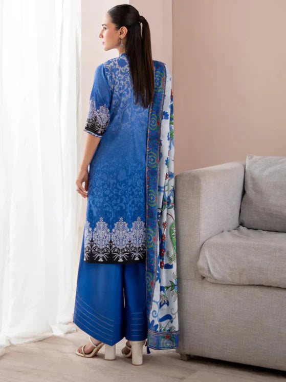3 Piece Stitched Lawn Suit - Ready To Wear