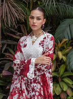 3 Piece Stitched Lawn Suit - Ready To Wear