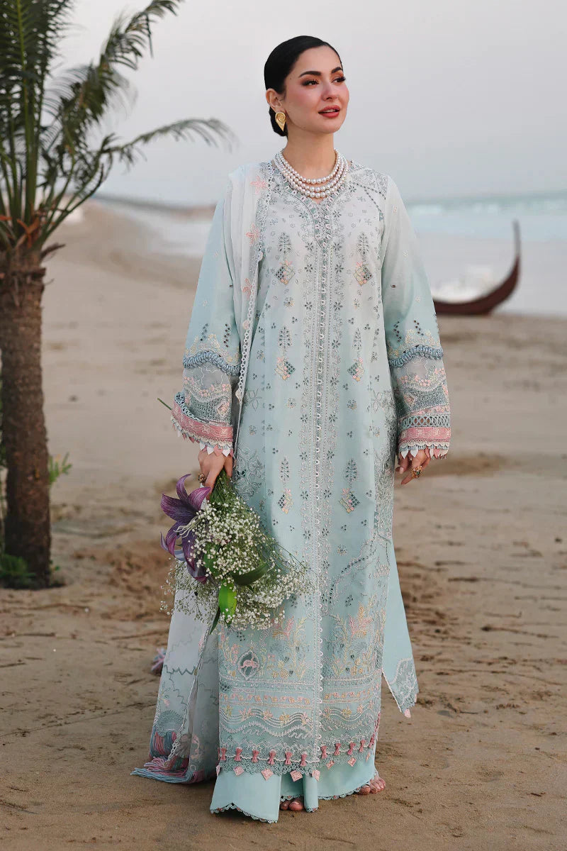 Aqua Mint - Lawn Suit With Chiffon Dupatta | Ready To Wear