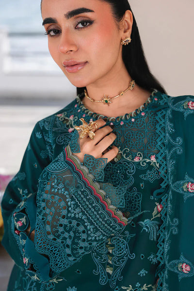 03-Piece Chikankari Suit With Embroidery - Ready To Wear