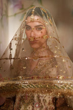 The Imperial Gold: Heavy Embroidered Chiffon Suit | Ready To Wear