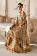 The Imperial Gold: Heavy Embroidered Chiffon Suit | Ready To Wear