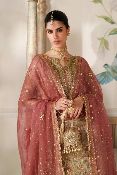The Imperial Gold: Heavy Embroidered Chiffon Suit | Ready To Wear