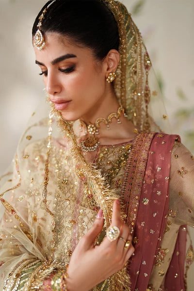 The Imperial Gold: Heavy Embroidered Chiffon Suit | Ready To Wear