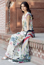 Ivory Blossom - 3 Piece Printed Lawn Suit | Ready To Wear
