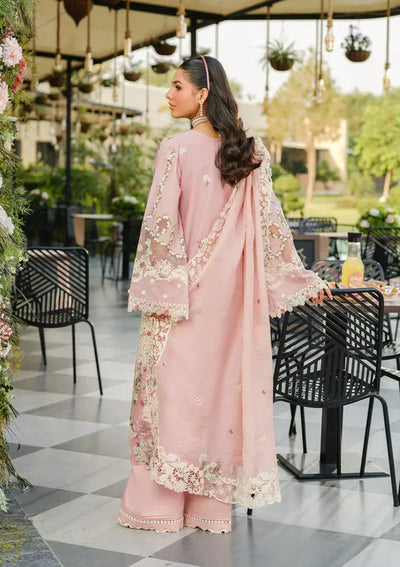 Pastel Pink Grace - Lawn Suit With Organza Dupatta | Ready To Wear