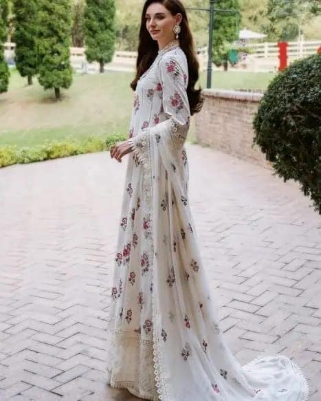 3 Piece Stitched Cotton Suit - Ready To Wear