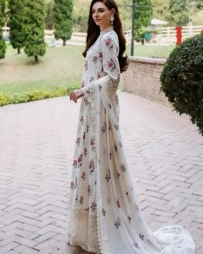 3 Piece Stitched Cotton Suit - Ready To Wear