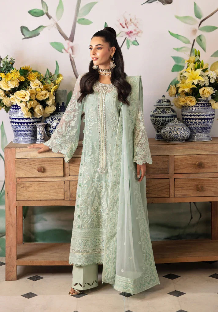 03-Piece Chiffon Suit With Embroidery - Ready To Wear