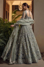 Silver Mist Heavy Embellished 3-Piece Ready-to-Wear Maxi