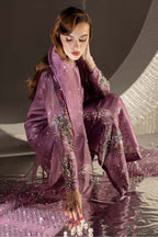 Dusty Mauve - Embroidered Chiffon Suit | Ready To Wear