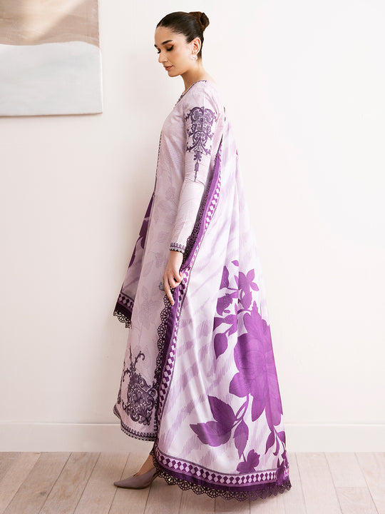 3 Piece Stitched Printed Lawn Suit - Ready To Wear