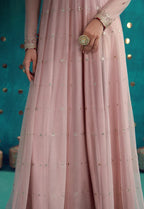 The Dusty Rose: Chiffon Anarkali Gown | Ready To Wear