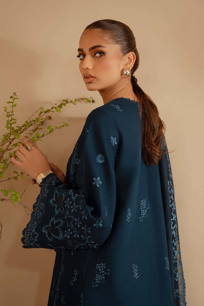 3 Piece Stitched Cotton Fabric Suit - Ready To Wear