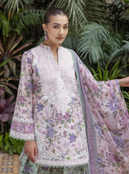 3 Piece Stitched Lawn Suit - Ready To Wear