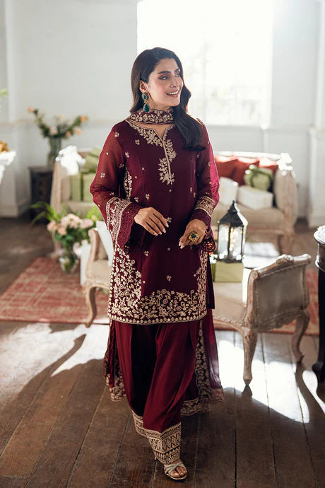 3 Piece Stitched Embroidery Dress - Ready To Wear