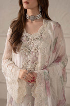 03-Piece Chiffon Suit With Embroidery - Ready To Wear