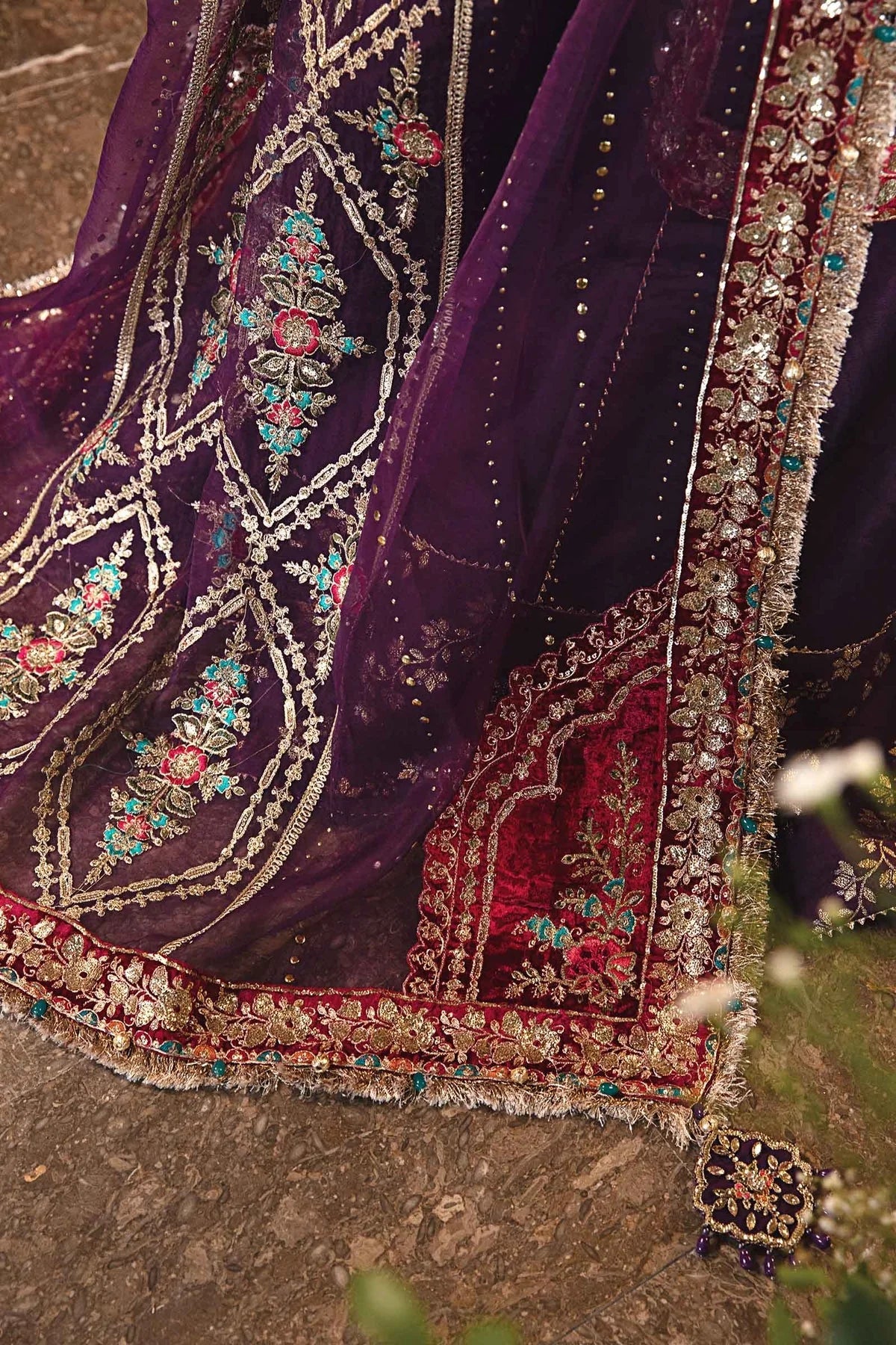 03-Piece Chiffon Suit With Heavy Embroidery - Ready To Wear