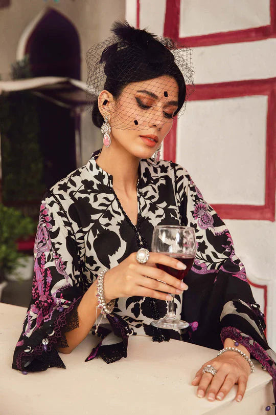 03-Piece Printed Lawn With Chikankari Embroidery - Ready To Wear