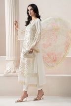Pearl & Peach Bloom - Chikankari Suit | Ready To Wear