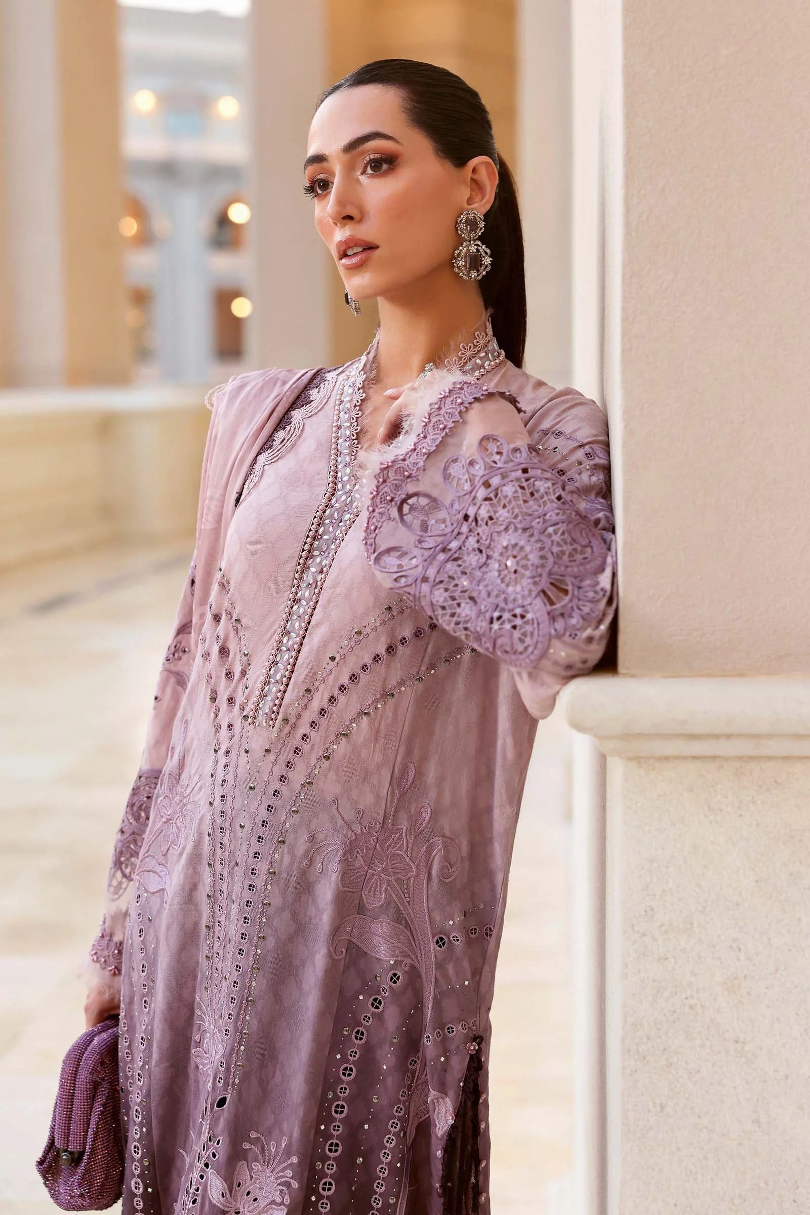 03-Piece Embroidered Printed Chiffon Suit | Ready To Wear