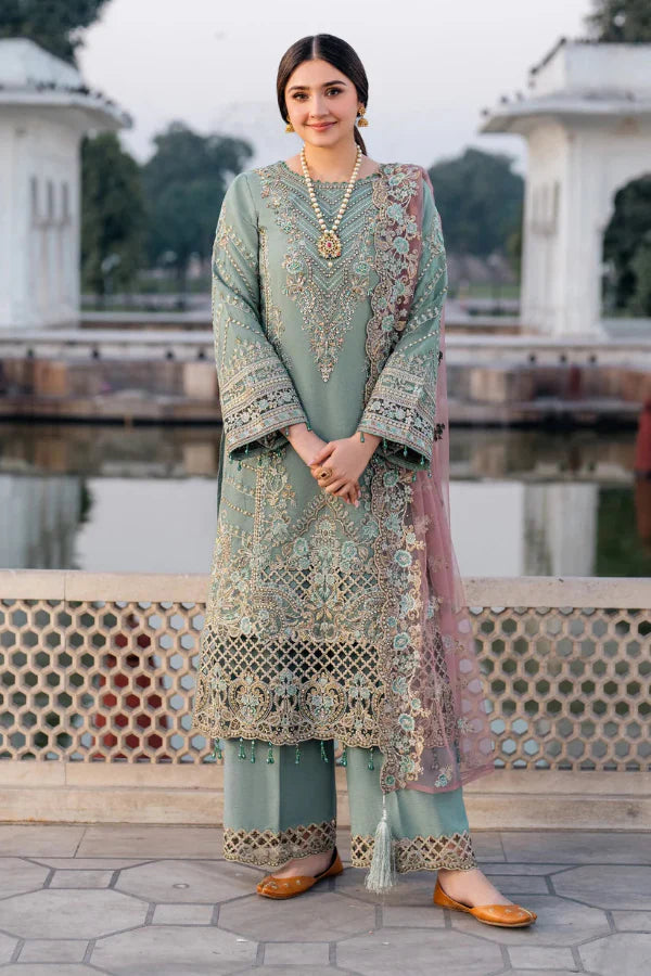 03-Piece Chiffon Suit With Embroidery - Ready To Wear