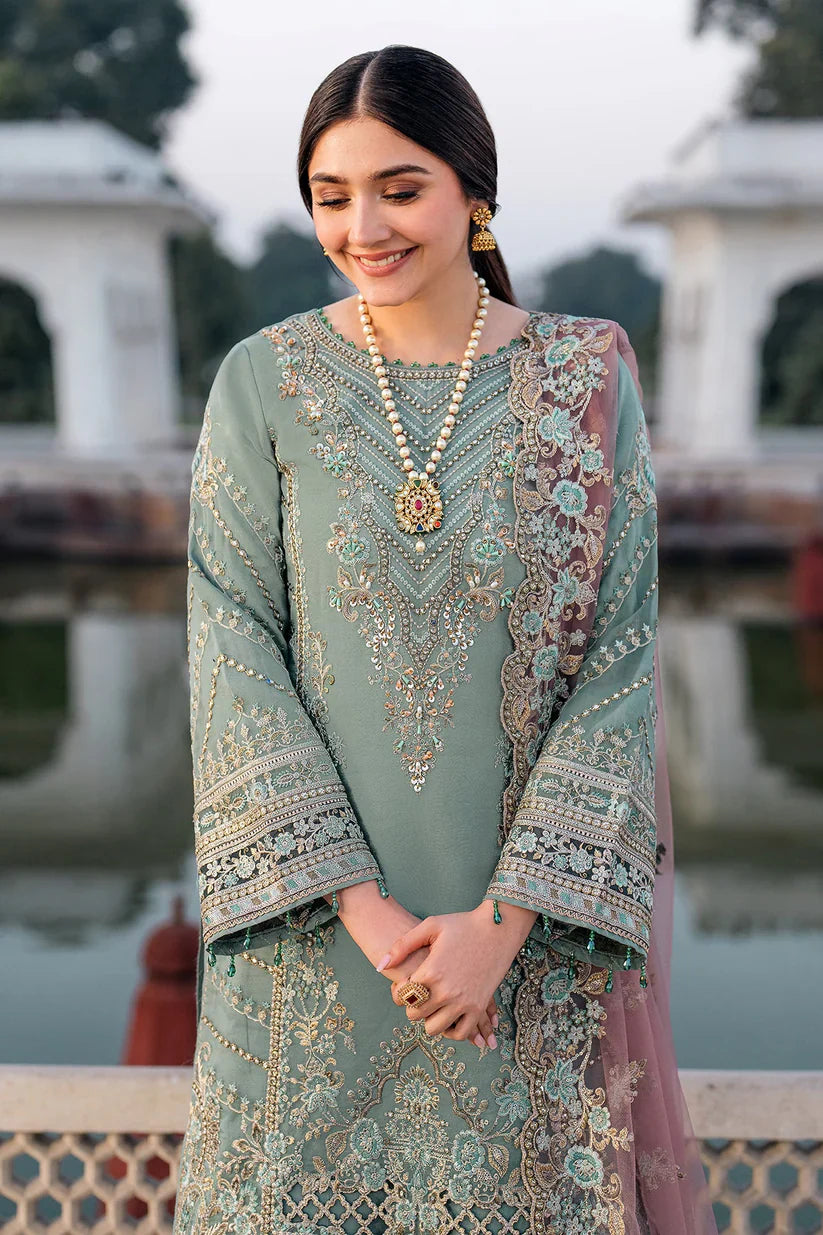 03-Piece Chiffon Suit With Embroidery - Ready To Wear
