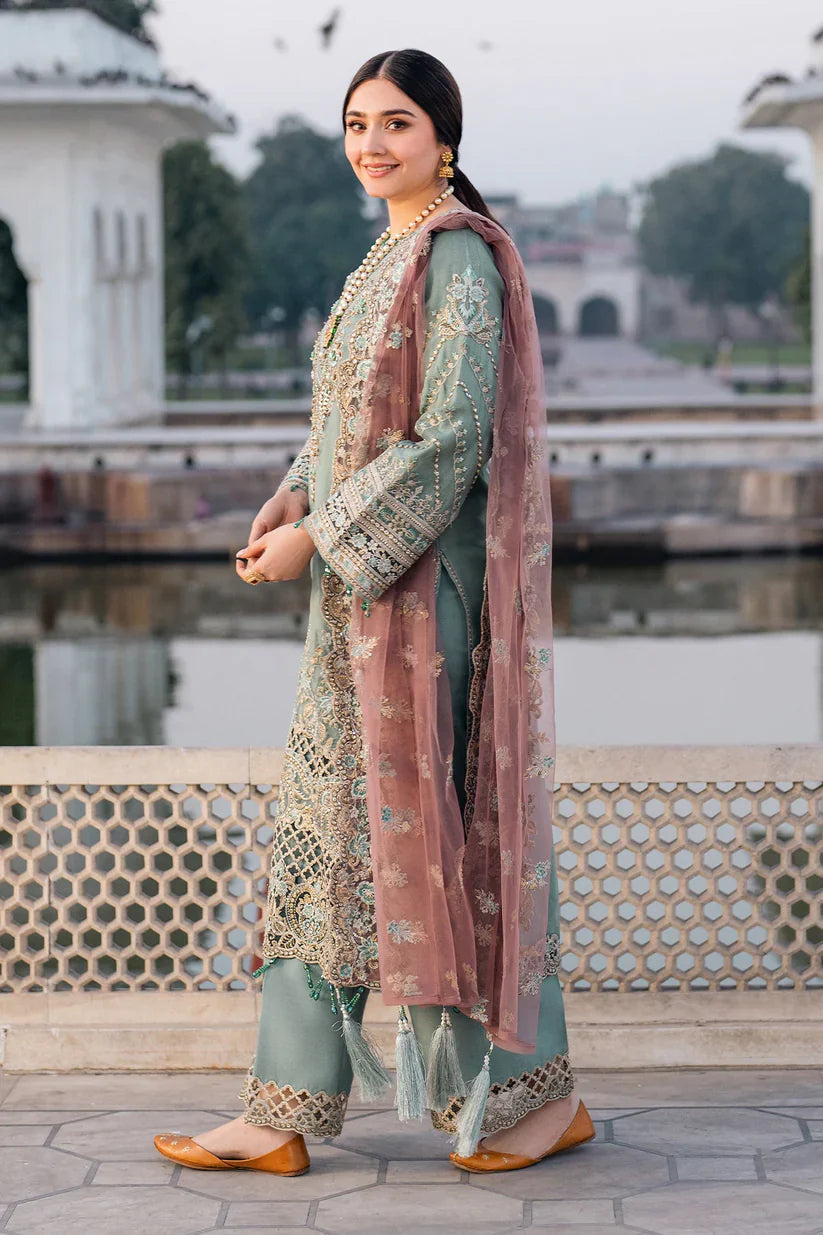 03-Piece Chiffon Suit With Embroidery - Ready To Wear