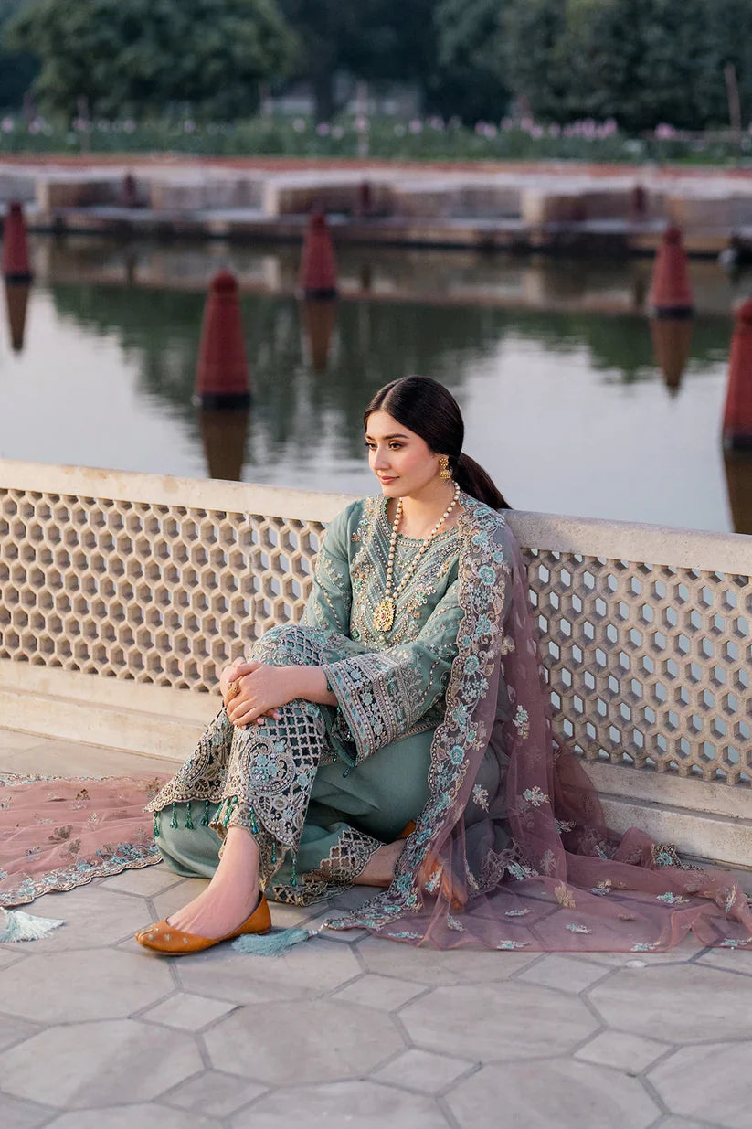 03-Piece Chiffon Suit With Embroidery - Ready To Wear