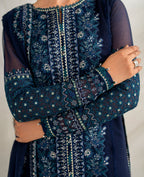 3 Piece Stitched Chiffon Suit - Ready To Wear