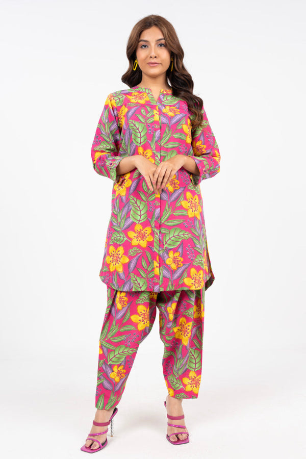 2 Piece Stitched Cotton Suit - Ready To Wear