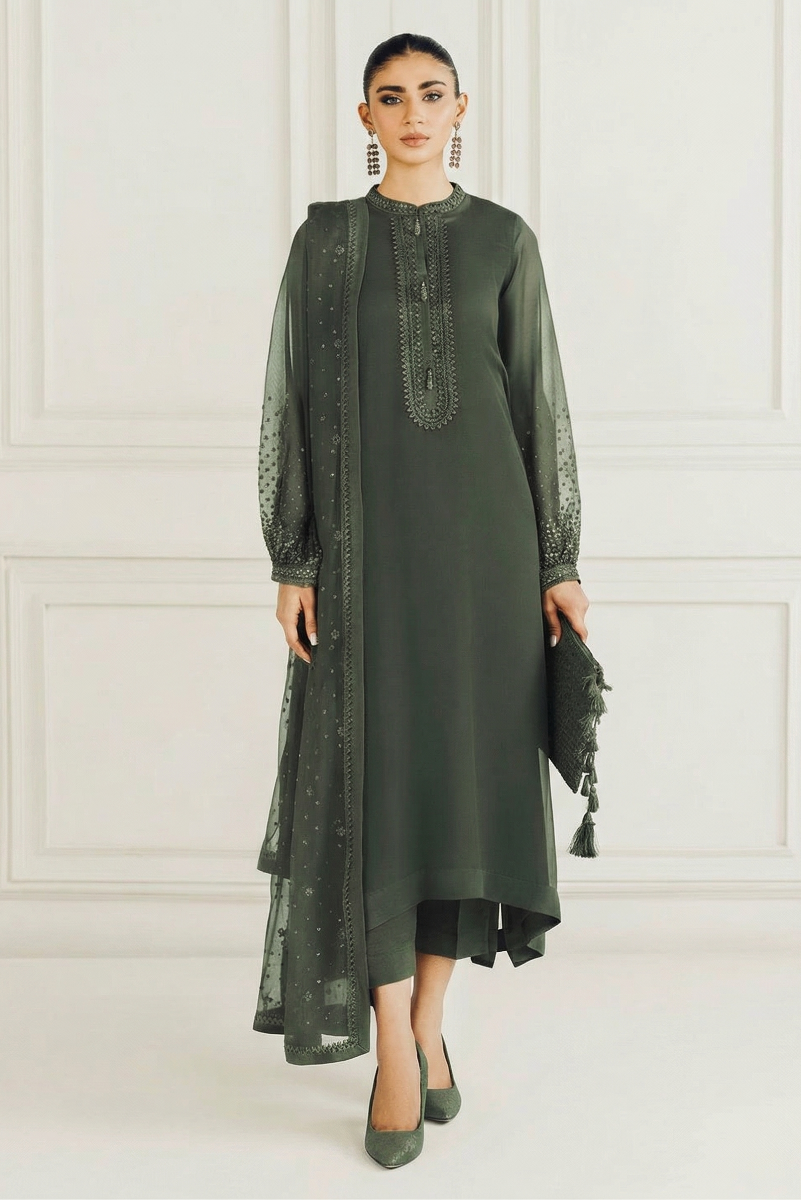 03-Piece Chiffon Suit - Ready To Wear