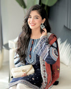 3 Piece Stitched Embroidery Suit - Ready To Wear