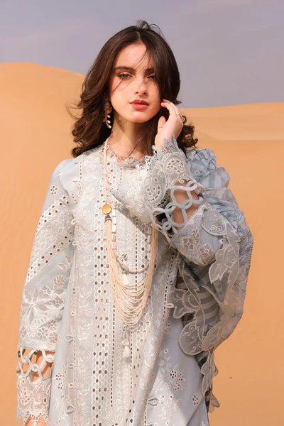 03-Piece Chikankari Suit With Embroidery - Ready To Wear
