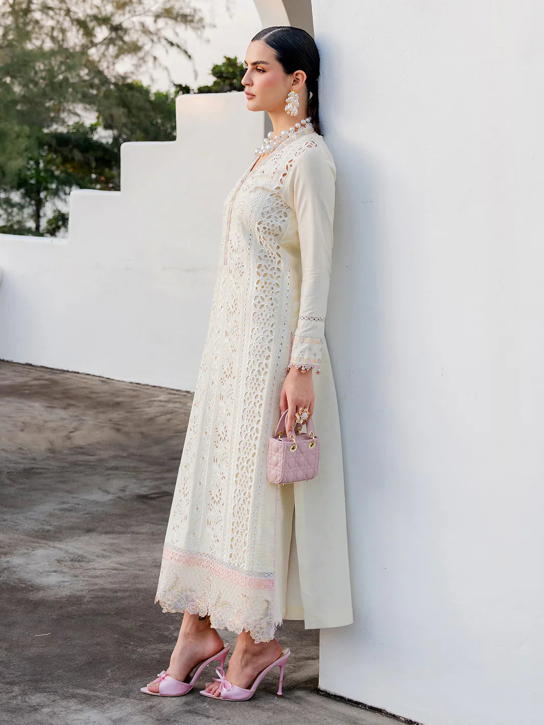 03-Piece Lawn Suit With Embroidery - Ready To Wear