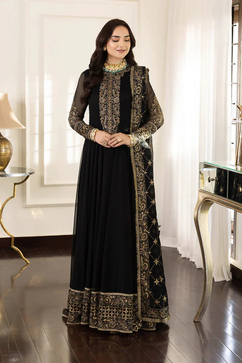 03-Piece Chiffon Maxi With Embroidery - Ready To Wear