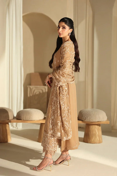 03-Piece Pure Chiffon Suit With Embroidery - Ready to Wear