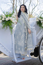 Cloud Blue - Embroidered Lawn Suit | Ready To Wear