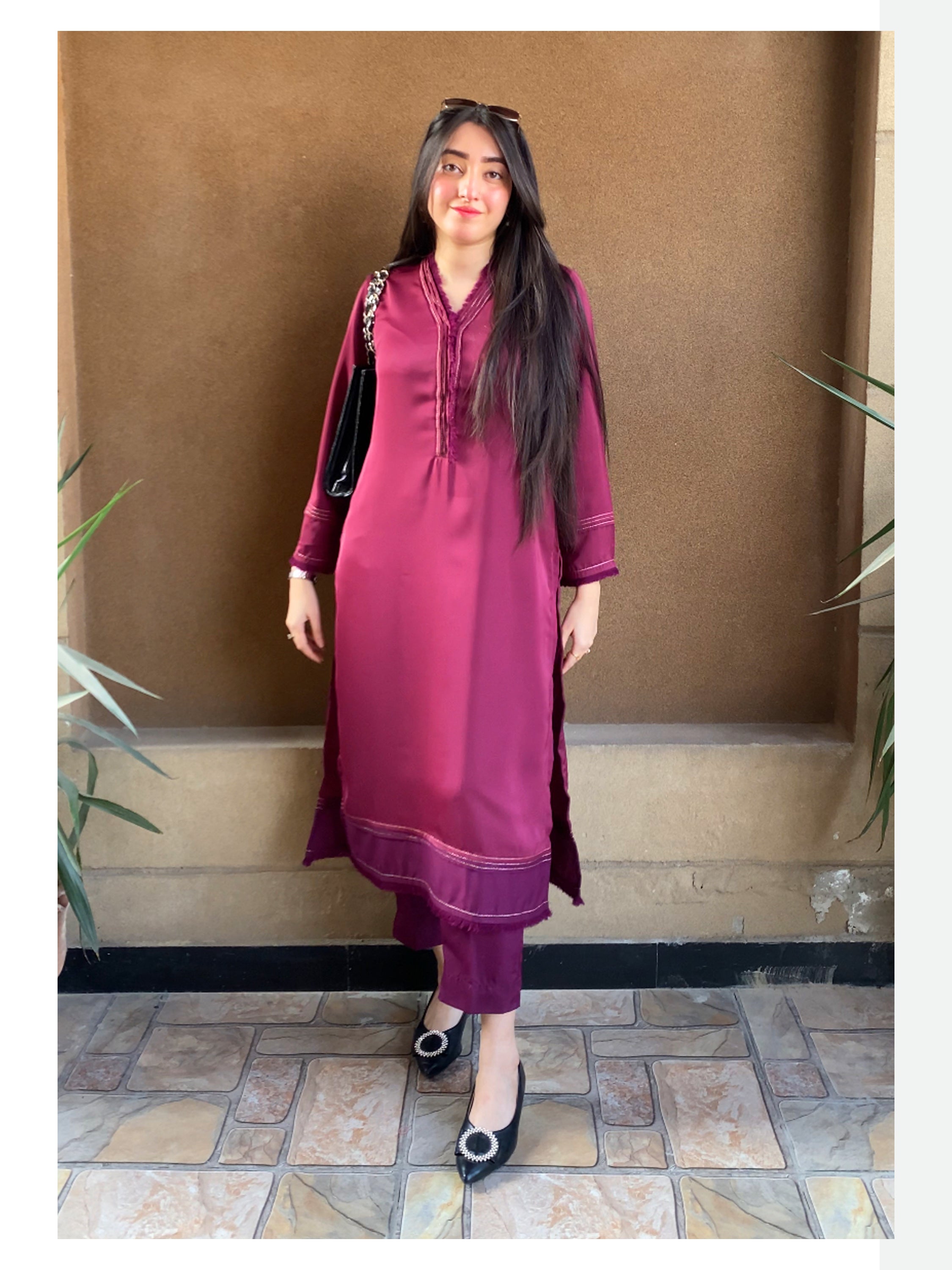 Sajal - Burgundy