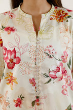 3 Piece Stitched Lawn Suit - Ready To Wear