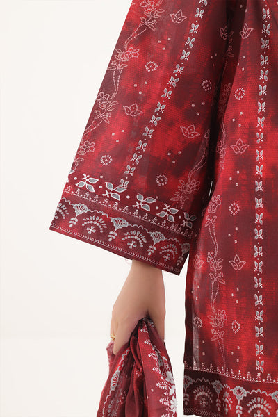 3 Piece Stitched Lawn Suit - Ready To Wear