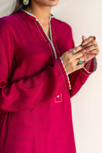 Rania - Plum Kurta Set