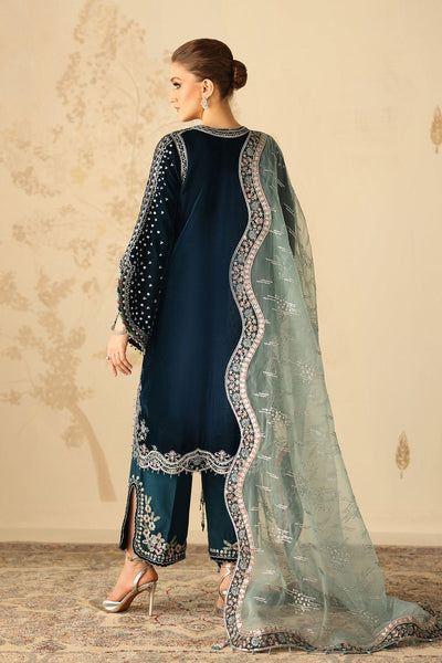 3 Piece Stitched Embroidered Velvet Suit - Ready To Wear