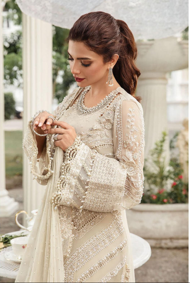 03 Piece Luxury Heavy Embroidered Organza – Ready to Wear.