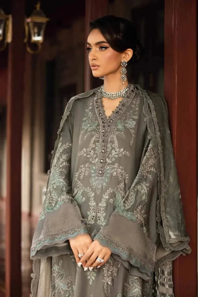 Royal Grey Lawn 3-Piece Embroidered Ready-to-Wear