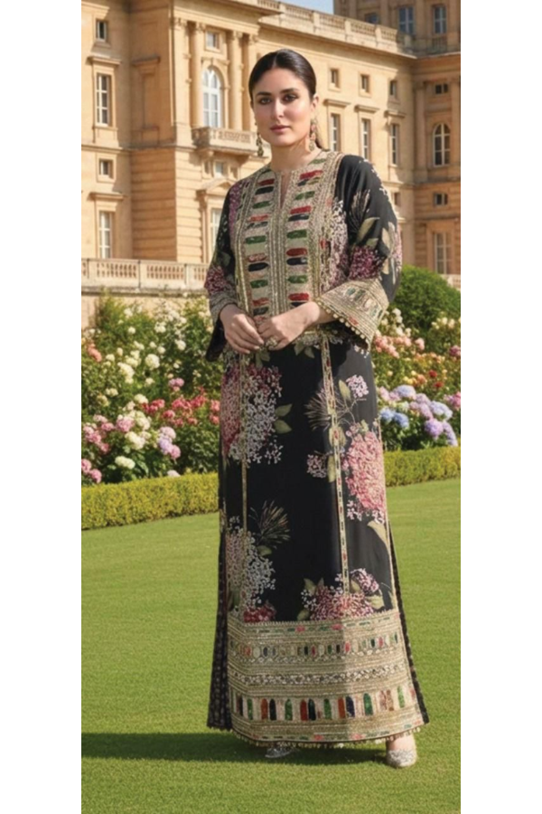 03-Piece Lawn Suit With Embroidery - Ready To Wear