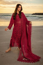 03-Piece Chikankari Suit With Embroidery - Ready To Wear