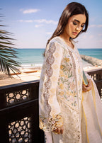 3 Piece Stitched Luxury Lawn Suit - Ready To Wear
