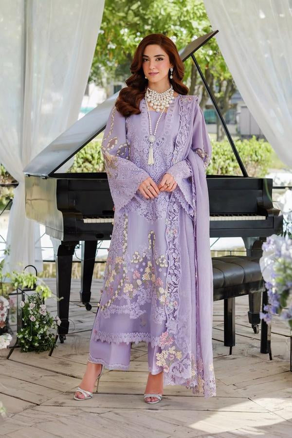 03-Piece Chikankari Cotton Suit With Embroidery - Ready To Wear